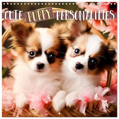 Cute PUPPY PERSONALITIES (Wall Calendar 2027 12 × 12 Inch) CALVENDO 12 Month Wall Calendar