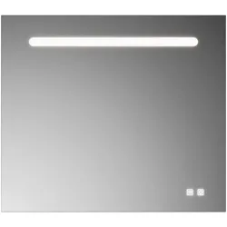 burgbad Lin20 Lichtspiegel mit horizontaler LED-Beleuchtung, Melamin, 800x30x700mm, SIIX080PN529