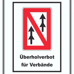 HB-Druck überholverbot für Verbände Symbol A0 Rückseite selbstklebend