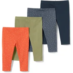 Tchibo - 4 Baby-und-Kleinkinder-Leggings in 3/4-Länge - Baby - Gr. 50/56 - dunkelblau/gepunktet