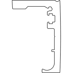 HSK Ersatzteile Laufschiene außen, links / rechts für Gleittür Seitenwand, Chrom, E88256-3-R-41 E88256-3-R-41