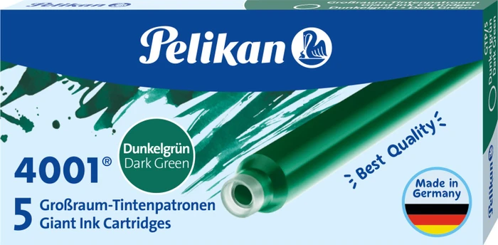 Pelikan Tintenpatronen für Füller 4001 dunkelgrün, 5 St.