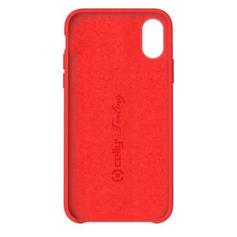 Celly Backcover Feeling iPhone X/XS FEELING900RD Backcover Rot (Apple iPhone X) (FEELING900RD)
