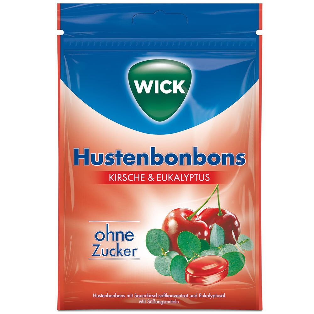 Wick Wildkirsche & Eukalyptus Bonbons o.Zucker Btl 72 g