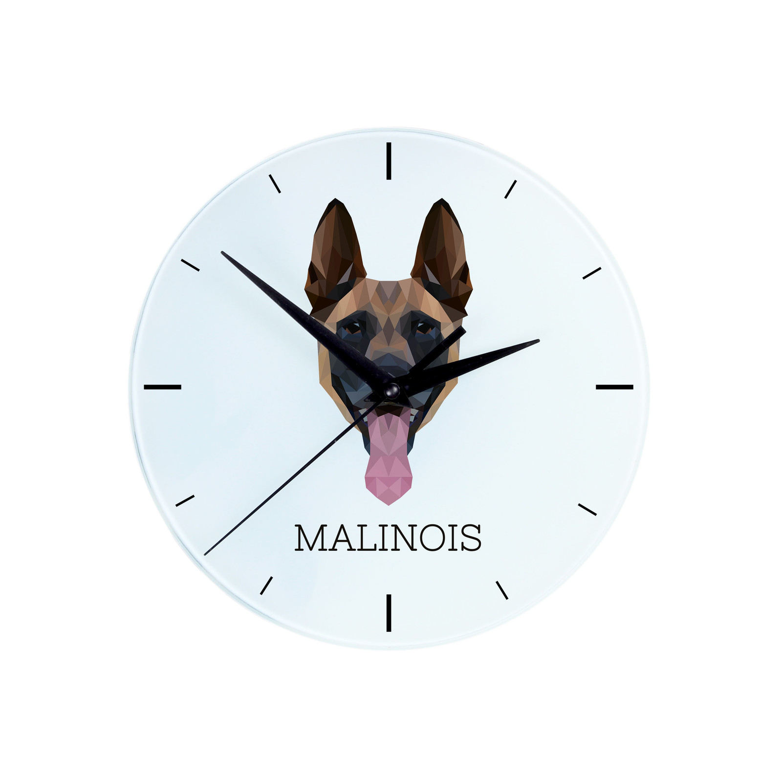 Art-Dog Geometrische Wandklok Malinois Belgische Herdershond