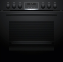 Bosch HEB517BB4 Einbau Herd kochfeldgebunden 60cm Schwarz Backwagen AutoPilot10 LCD-Display Versenkknebel