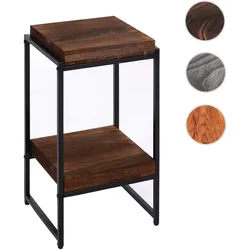 Blumentisch HWC-K71, Blumenregal Beistelltisch Pflanzregal, MVG-zertifiziert MDF Metall ~ dunkelbraun, 61cm