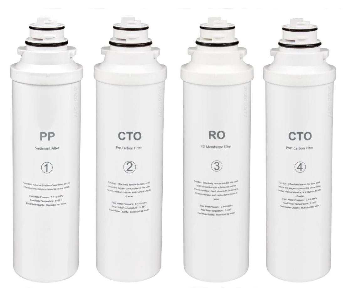 Ersatzfilterset für Umkehrosmoseanlagen, 4-stufig