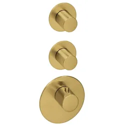 Herzbach xl 2 farbset 3 blenden rund griffe rund brass, Brass Steel, 21.522010.1.41 21.522010.1.41