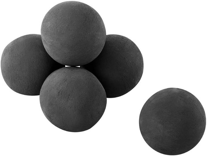VEVOR 6 Stuks Keramische Kiezels Decoratieve Stenen Haard 12\,7 cm Zwart
