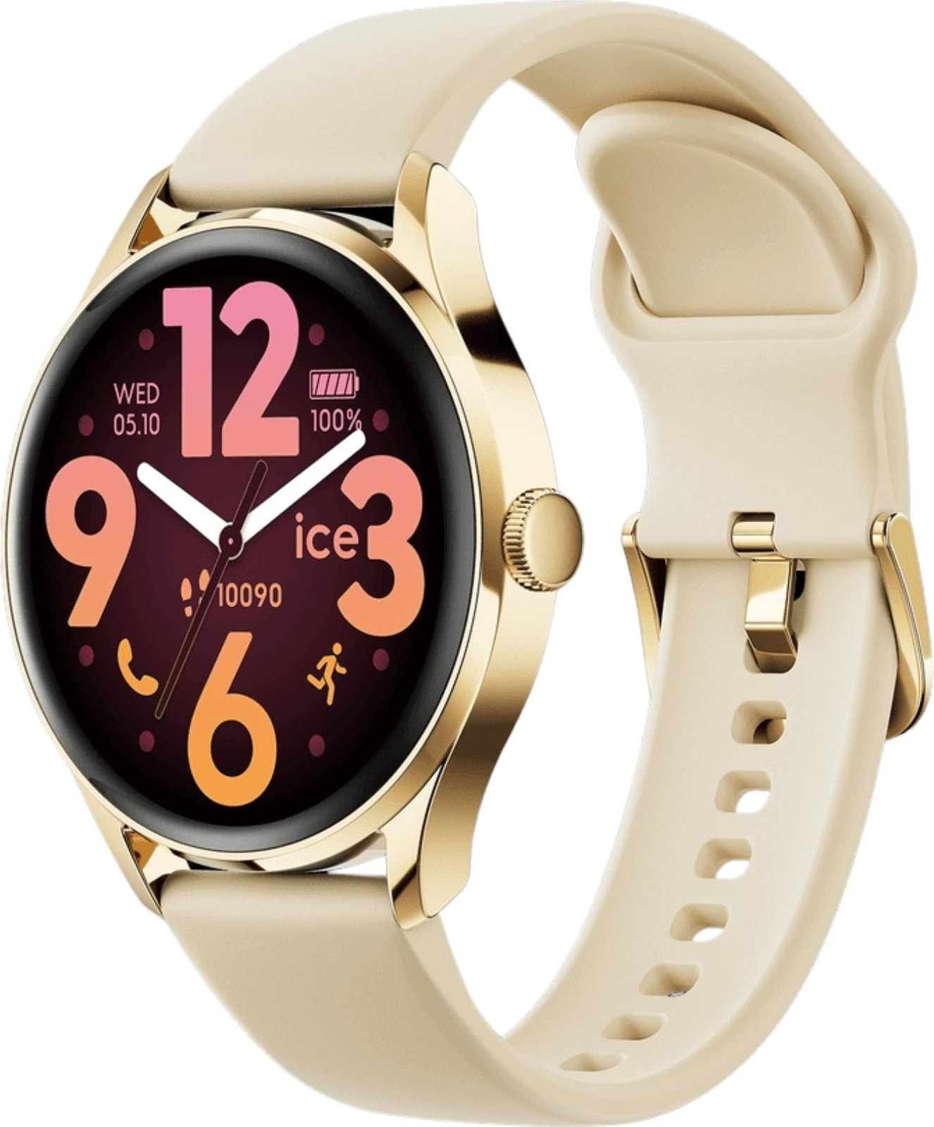 Ice-Watch ICE Smart 3.0 dameshorloge, rond, goudkleurig/beige