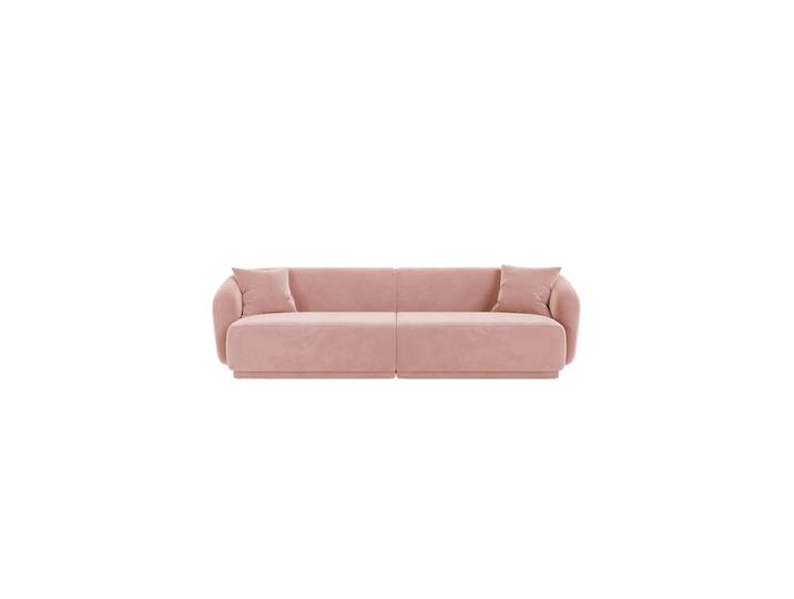 4-Sitzer Design Sofa Jane Samt Rosa chosen by Bloomingloft