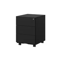 Rollcontainer   ¦ schwarz ¦ Maße (cm): B: 39 H: 53,8