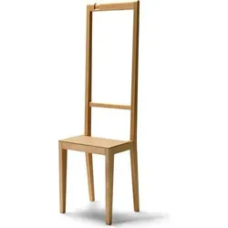 Alfred Stuhl und Garderobe Naturfarbe