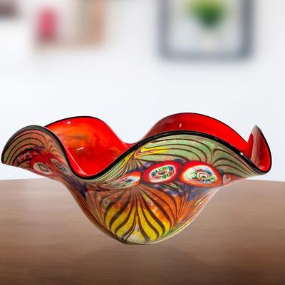 Dale Tiffany Albie Hand Blown Art Glass Bowl