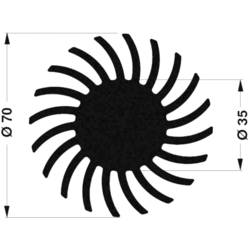 Fischer Elektronik 10021479 SK 571 10 SA LED-Kühlkörper 2.45 K/W (Ø x H) 70 mm x 10 mm