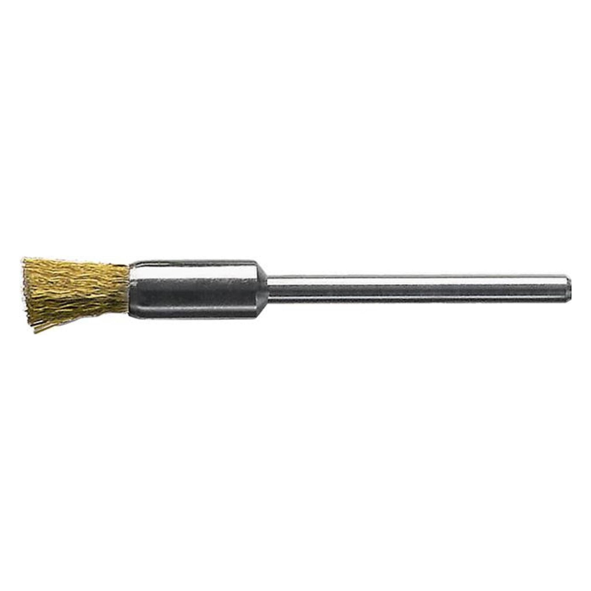 Lessmann Miniatur-Pinselbürsten mit 3,0 mm Schaft Drm 5 mm Messingdraht MES gew. 0,10 mm (4017359335772)