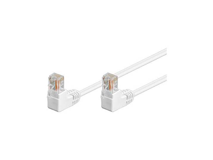 Goobay 96074 CAT 5e patchkabel, 2x 90° hoekig, U/UTP, wit