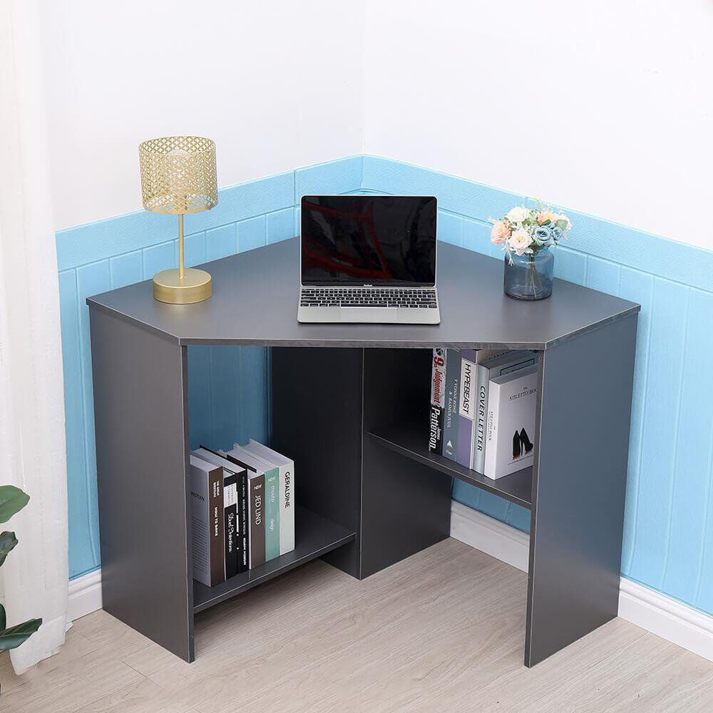 17 Stories Zytavious Computer Desk Grey 75cm H X 71.5cm W X 71.5cm D