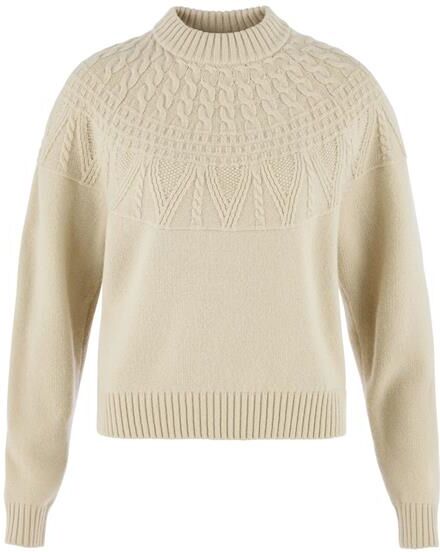 Fjällräven Övik Solid Jacquard Knit Womens, Light Beige XL
