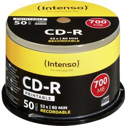 Intenso 1801125 CD-R 80 Rohling 700 MB 50 St. Spindel Bedruckbar