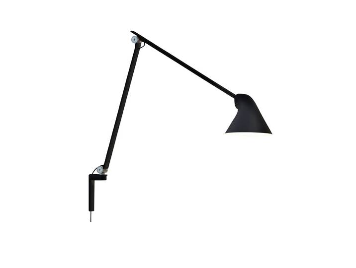Louis Poulsen NJP Wandleuchte Schwarz, langer Arm, LED, 3000k