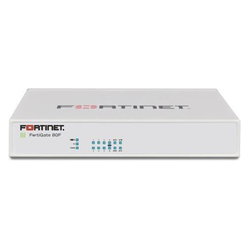 Fortinet FortiGate 80F - Sicherheitsgerät - mit 3 Jahre 24x7 FortiCare and FortiGuard Uni (FG-80F-BDL-950-36)