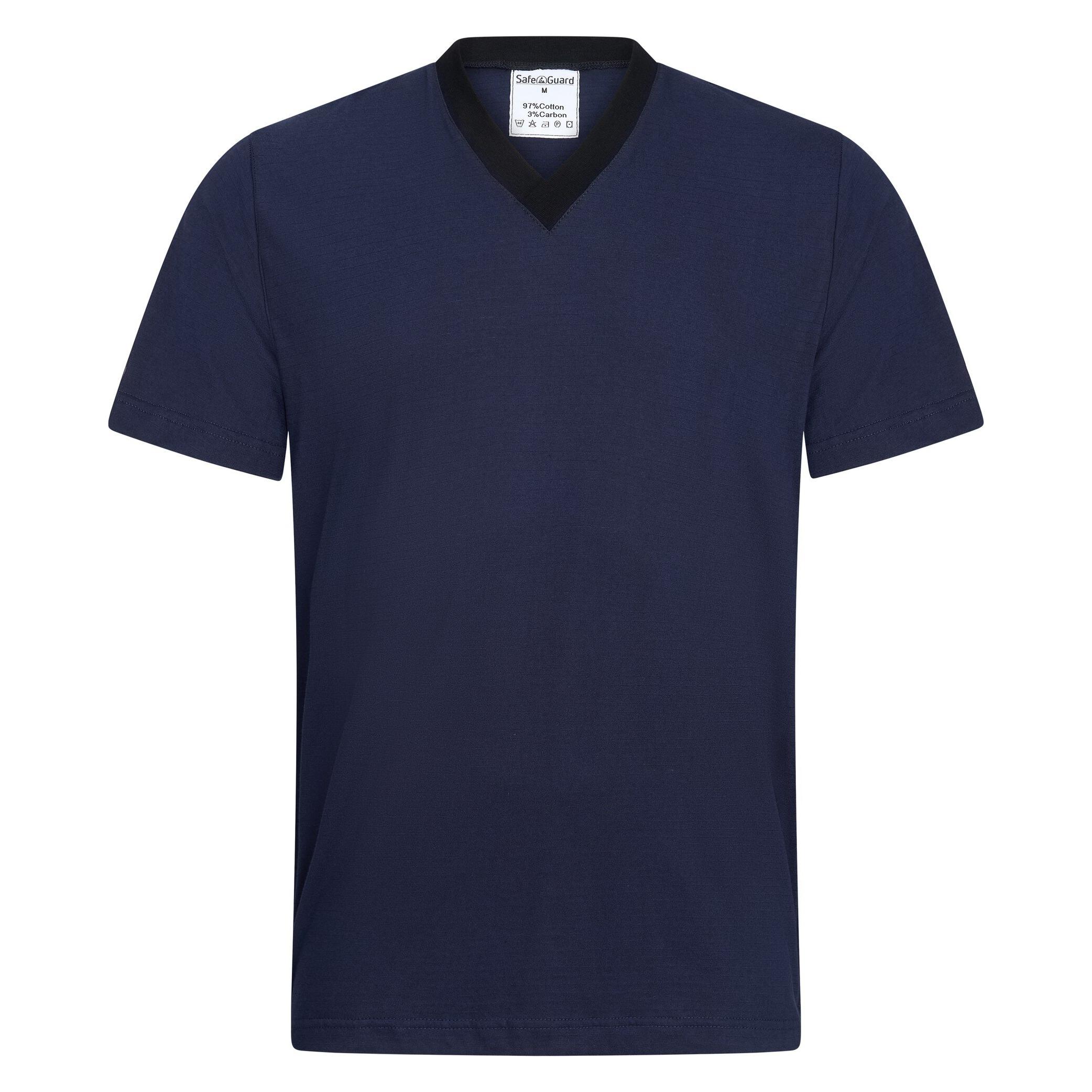 Safeguard ESD-T-Shirt, V-Ausschnitt, 150g/m², navyblau/schwarz, 7XL (7XL) (TGO-TS15-NB7XL-STANDARD)