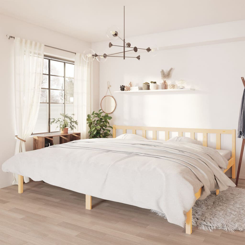 Rosalind Wheeler Deron Solid Wood Bed Frame natural Super King (6')