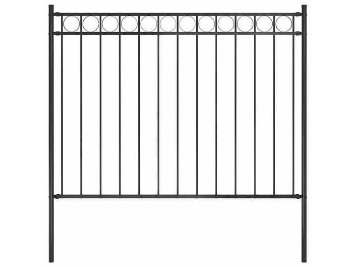 vidaXL Gartenzaun ASSEN Stahl 1,7 x 1,2 m Schwarz