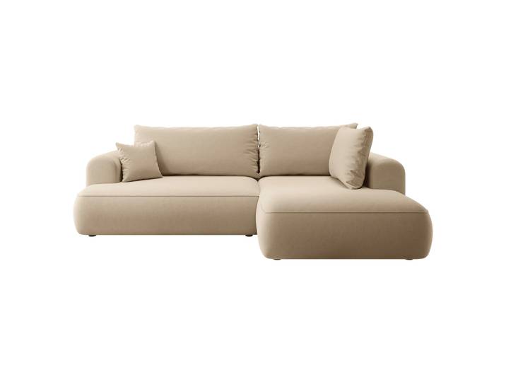 Ecksofa mit Schlaffunktion Ovo, L-förmig, mit Armlehne und