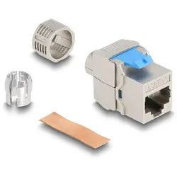 Delock Keystonemodul RJ45 Buchse zu LSA Cat.8.1 werkzeugfrei