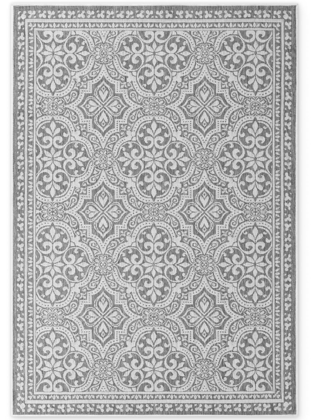 Hanse Home vloerkleed Rosel, waterbestendig en robuust, wit-grijs, 200 x 290 cm