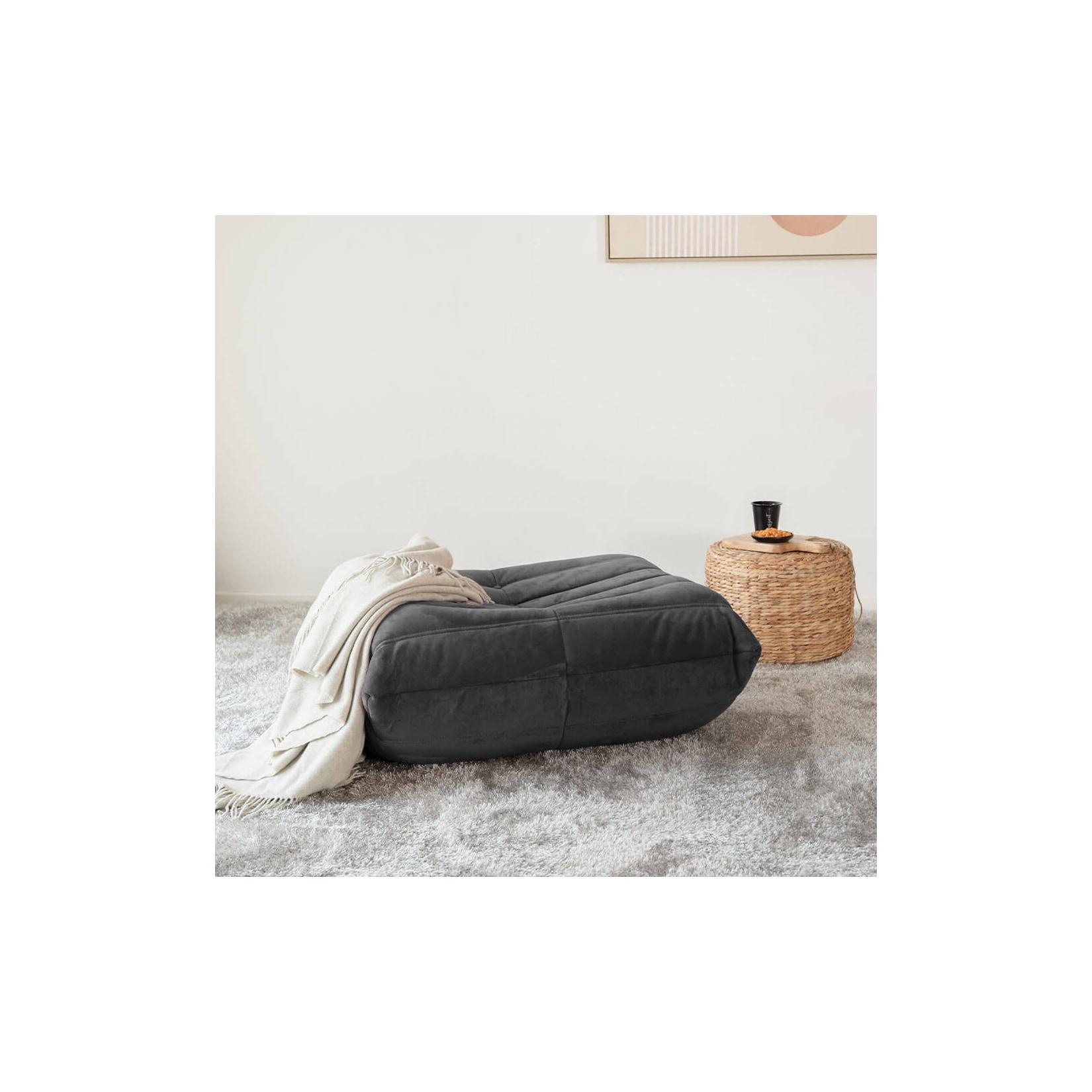 HOME DELUXE Relaxsessel Hocker CHILL - Anthrazit