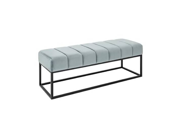 Moderne Sitzbank PETIT BEAUTÉ - 110cm - mint Samt - schwarzes Gestell