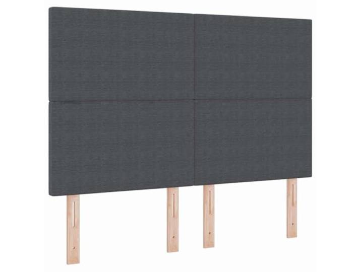 Makastle Kopfteil Dunkelgrau Cordstoff 160 x 128 cm Höhenverstellbar
