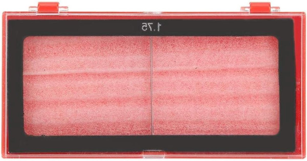 Lashelm vergrootglas met glasloep, 175 dioptrieën, rood