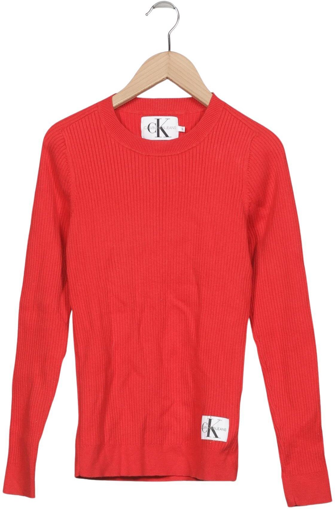 Calvin Klein Jeans Damen Pullover, Rot, Gr. S, Seide - Second Hand