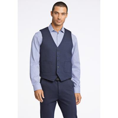Anzugweste LINDBERGH "Anzugweste Slim Fit", Herren, Gr. S, blau (navy mix), Obermaterial: 75% Polyester, 22% Viskose, 3% Elasthan. Futter: 100% Polyester, Westen Anzugweste