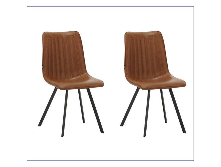 Mid.you Stuhl-Set, Cognac, 45.5x89.5x60 cm, Esszimmer, Stühle, Esszimmerstühle, Esszimmerstühle-Set
