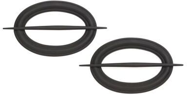 Kenney Decorative Hairpin Holdback for Curtains and Drapes, Set of 2, Black