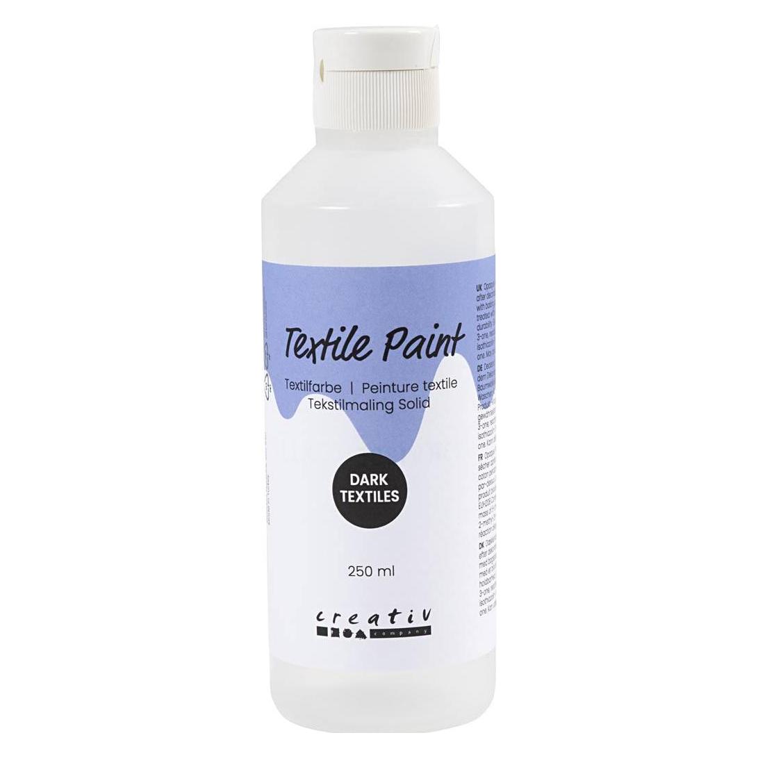 Creativ Company Textile Paint, opaque, white, 250 ml/ 1 bottle (250 ml) (7034614)