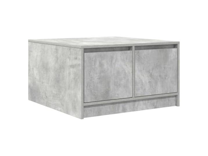 KMVXCVNM Couchtisch mit 4 Schubladen Betongrau 70,5x70x40 cm Vier Fächer schaffen Ordnung im Wohnzimmer, während die pflegeleichte Ablage Getränke und Deko zuverlässig trägt.