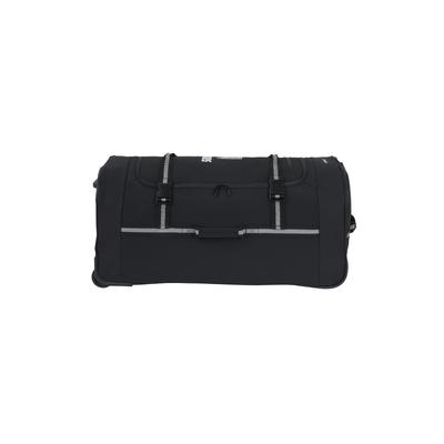 Reisetasche TRAVELITE "travelite x NFL Rollenreisetasche", Gr. B/H/T: 79cm x 36cm x 39cm, schwarz (las vegas raiders), Polyester, Taschen Reisetasche, Unisex Travelgab, große Öffnung, Schuhfach und Teleskopgestänge