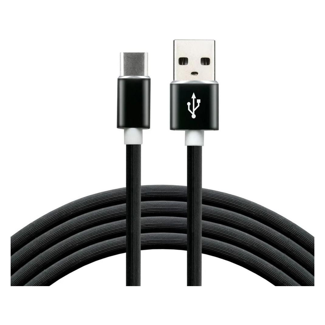 Everactive USB-C Kabel 1m - Schwarz Silikon Schnellladeunterstützung 3A - CBS-1CB (1 m, USB 2.0) (CBS-1CB)