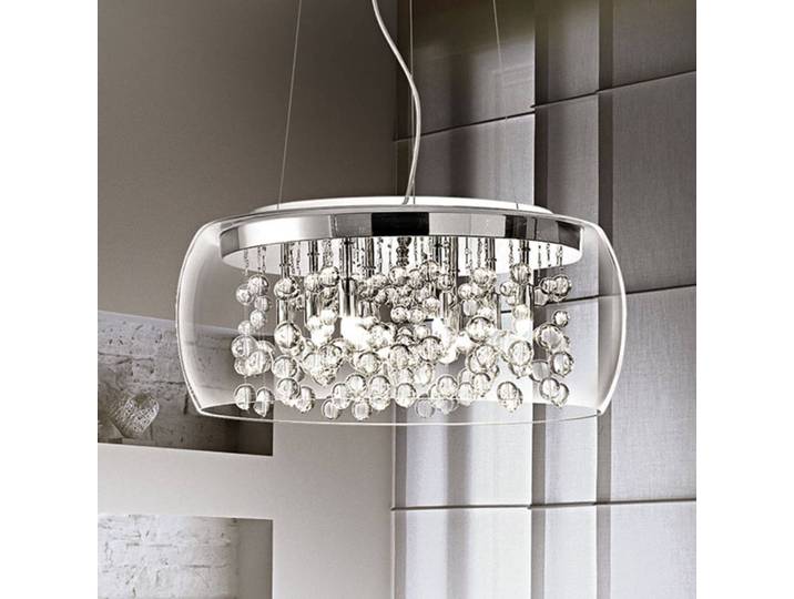 IDEAL LUX Designer Hängelampe Audi 80, dimmbar, klar / transparent, für Wohn- / Esszimmer, Glas, Design, Pendelleuchte