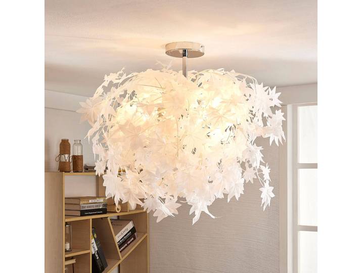 Deckenleuchte Maple Lindby, dimmbar, weiß / opal, für Wohn- / Esszimmer, Kunststoff, Modern