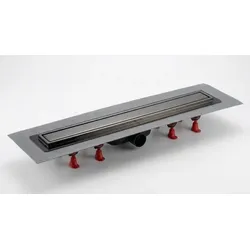 SAT Aurum Duschrinne 75 cm gebürstet Gun Metal matt voll SATZLAB80BGM