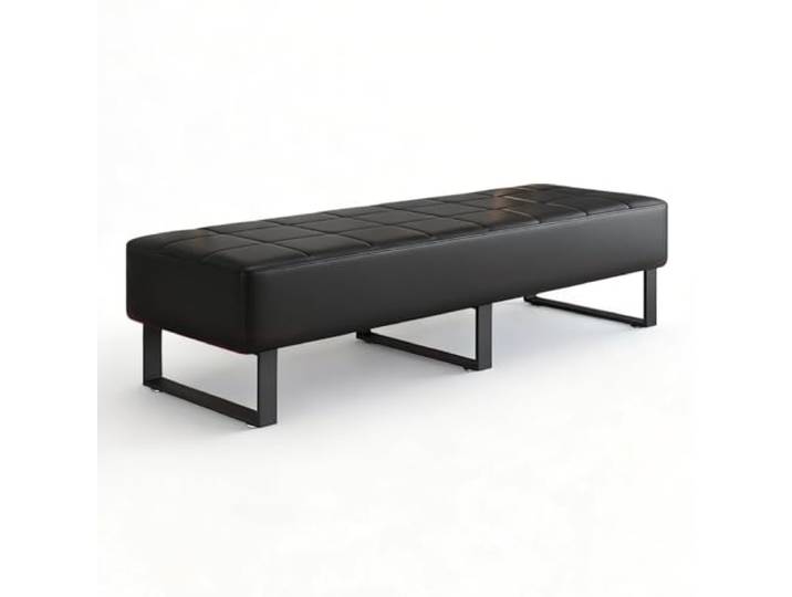 Cedario Wartezimmerbank, gepolsterte Sitzbank aus Kunstleder, 200 cm Stabiles Metallgestell, pflegeleichtes Kunstleder; ideal für Empfang, Praxis, Büro, Friseursalon und Wartebereich