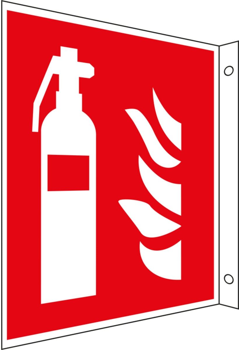 Eichner Brandschutz-Fahnenschild Feuerlöscher 20x20 cm (9225-13625-020)